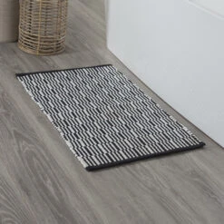 SEALSKIN Badmat Bandra Zwart 60x90cm -InterieurKunst Verkoopwinkel 123 11707