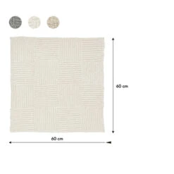 Sealskin Badmat Reverse 60x60cm Ivoor -InterieurKunst Verkoopwinkel 123 11807