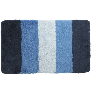 GAMMA Badmat Streep Blauw 90x60 Cm 1 GAMMA Badmat Streep Blauw 90x60 Cm
