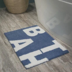 Sealskin Badmat Littera Blauw 90x60 Cm -InterieurKunst Verkoopwinkel 123 12051
