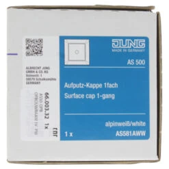 Jung AS500 Opbouwraam 1-voudig Wit -InterieurKunst Verkoopwinkel 123 1219