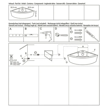 Handenwasser Hera 31,5x31,5x12,4cm Wit 2 Handenwasser Hera 31,5x31,5x12,4cm Wit - Afbeelding 2