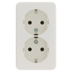 Berker Opbouw Dubbel Stopcontact Wit