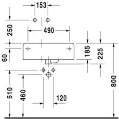 Duravit Wastafel Scola Rechts 61.4x45.9x22.4 Cm -InterieurKunst Verkoopwinkel 123 12274
