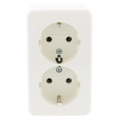 Berker Opbouw Dubbel Stopcontact Wit -InterieurKunst Verkoopwinkel 123 1230