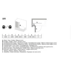Sealskin Badklapwand S105 2-delig 140x100cm Chroom -InterieurKunst Verkoopwinkel 123 12350