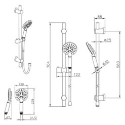 Tiger Douchesysteem Akcent Chroom/wit -InterieurKunst Verkoopwinkel 123 12356