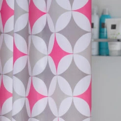 Sealskin Douchegordijn Diamonds 180x200 Cm Roze -InterieurKunst Verkoopwinkel 123 12504