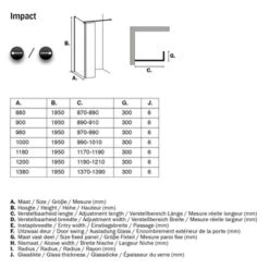 Sealskin Inloopdouche Impact A1 118x30x195 Cm Chroom -InterieurKunst Verkoopwinkel 123 12710