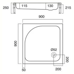 Sealskin Douchebak Optimo Vierkant Opbouw 90x90x25 Cm 3 Sealskin Douchebak Optimo Vierkant Opbouw 90x90x25 Cm -InterieurKunst Verkoopwinkel 123 12780