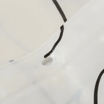 Sealskin Douchegordijn Mind 180x200cm Zwart/wit 3 Sealskin Douchegordijn Mind 180x200cm Zwart/wit - Afbeelding 3