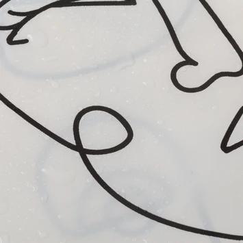 Sealskin Douchegordijn Mind 180x200cm Zwart/wit 5 Sealskin Douchegordijn Mind 180x200cm Zwart/wit - Afbeelding 5