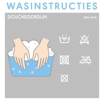 Sealskin Douchegordijn Mind 180x200cm Zwart/wit 8 Sealskin Douchegordijn Mind 180x200cm Zwart/wit - Afbeelding 8