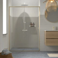 Sealskin Schuifdeur Voor Nis Contour 120x200 Cm Goud Geborsteld