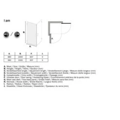 Sealskin Swingdeur Voor Hoekinstap I AM 200x90 Cm Chroom -InterieurKunst Verkoopwinkel 123 12904