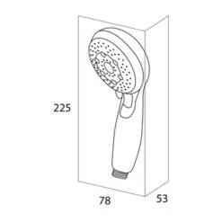 Tiger Splash Eco Handdouche Malaga Waterbesparend Chroom -InterieurKunst Verkoopwinkel 123 13243