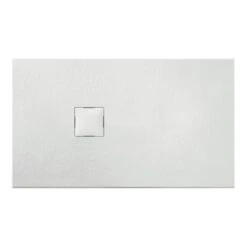 Van Marcke Krypton Douchebak In Polybeton Steenimitatie Wit 120x90