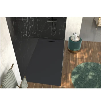 Allibert Douchebak Luna 180x90 Cm Zwart 2 Allibert Douchebak Luna 180x90 Cm Zwart - Afbeelding 2