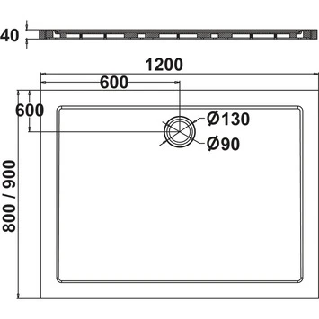 Sealskin Douchebak Fusion Rechthoek Inbouw 120x80x4 Cm Wit 2 Sealskin Douchebak Fusion Rechthoek Inbouw 120x80x4 Cm Wit - Afbeelding 2
