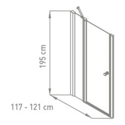 Van Marcke Hoover Douchewand Draaideur 120x195 -InterieurKunst Verkoopwinkel 123 13502