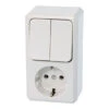 Schneider Electric Merten Contura Opbouw Combi Wandcontactdoos/serie RA Wit