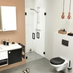 Sealskin Pendeldeur Voor Nis I AM 80x200 Cm Zwart