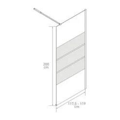 Van Marcke Micha Vaste Douchewand Met Muurprofiel 8mm Easy-clean 120x200 -InterieurKunst Verkoopwinkel 123 13668
