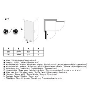 Sealskin Swingdeur Voor Hoekinstap I AM 200x100 Cm Chroom 6 Sealskin Swingdeur Voor Hoekinstap I AM 200x100 Cm Chroom - Afbeelding 6