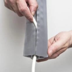 D-line Kabelgoot Halfrond Grijs 1.8 Meter -InterieurKunst Verkoopwinkel 123 1384