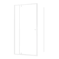 Sealskin Contour Draaideur Met Zijwand 100x100x200 Cm, 6 Mm Helder Veiligheidsglas Met Antikalklaag Mat Wit -InterieurKunst Verkoopwinkel 123 14067