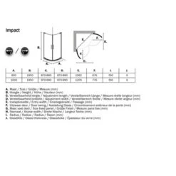 Sealskin Douchecabine Met Dubbele Swingdeur Impact Kwartrond 100x195 Cm Chroom -InterieurKunst Verkoopwinkel 123 14196