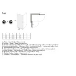 Sealskin Swingdeur Voor Hoekinstap I AM 100x200 Cm Zwart -InterieurKunst Verkoopwinkel 123 14202