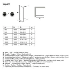 Sealskin Inloopdouche Impact A3 118x195 Cm Chroom -InterieurKunst Verkoopwinkel 123 14322
