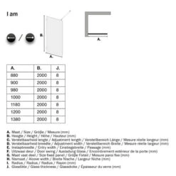 Sealskin Inloopdouche I AM A3 138x200 Cm Chroom -InterieurKunst Verkoopwinkel 123 14328
