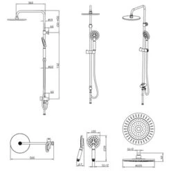 Tiger Regendoucheset Akcent Chroom Wit -InterieurKunst Verkoopwinkel 123 14408
