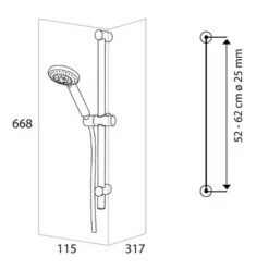 Tiger Splash Doucheset Alicante Waterbesparend Chroom -InterieurKunst Verkoopwinkel 123 14431