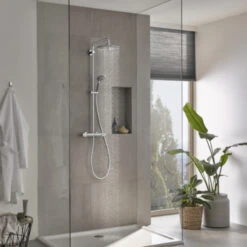 Grohe Douchesysteem Vitalio Joy 260 Cooltouch Met Thermostaatkraan Quickfix Chroom -InterieurKunst Verkoopwinkel 123 14521