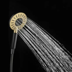 Tiger Regendoucheset Akcent Zwart Messing -InterieurKunst Verkoopwinkel 123 14556