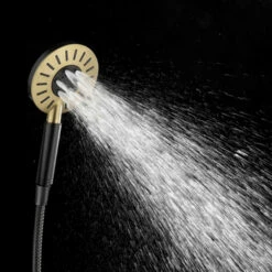 Tiger Regendoucheset Akcent Zwart Messing -InterieurKunst Verkoopwinkel 123 14557