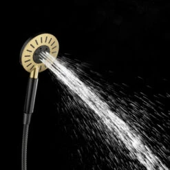 Tiger Doucheset Akcent 3 Straalstanden Zwart/messing -InterieurKunst Verkoopwinkel 123 14580