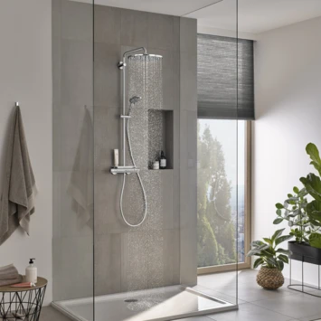Grohe Douchesysteem Vitalio Joy 310 Cooltouch Met Thermostaatkraan QuickFix Chroom 6 Grohe Douchesysteem Vitalio Joy 310 Cooltouch Met Thermostaatkraan QuickFix Chroom - Afbeelding 6