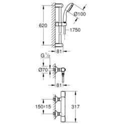 Grohe Precision Flow Douchethermostaat Incl. Doucheset -InterieurKunst Verkoopwinkel 123 14664