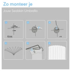 Sealskin Douchegordijnstang Umbrella Aluminium -InterieurKunst Verkoopwinkel 123 14737