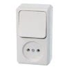 Schneider Electric Merten Contura Opbouw Combi Wandcontactdoos/wissel Wit