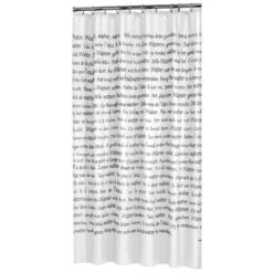 Sealskin Douchegordijn Sayings Wit PVC 200x180 Cm -InterieurKunst Verkoopwinkel 123 14799