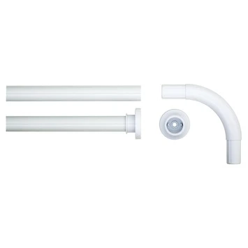 Sealskin Douchegordijnstang Seallux Hoekstang Wit 90x90 Cm 1 Sealskin Douchegordijnstang Seallux Hoekstang Wit 90x90 Cm