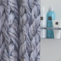 Sealskin Douchegordijn Knitted Grijs 180x200 Cm -InterieurKunst Verkoopwinkel 123 14892