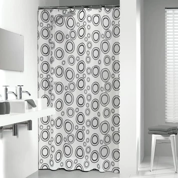 Sealskin Douchegordijn Circolo Grijs 180x200 Cm 2 Sealskin Douchegordijn Circolo Grijs 180x200 Cm - Afbeelding 2