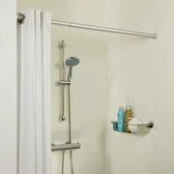 Sealskin Douchegordijnstang Seallux Verstelbaar Aluminium 80-130 Cm -InterieurKunst Verkoopwinkel 123 14962