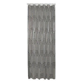Sealskin Douchegordijn Brave 180x200cm Zwart/wit 1 Sealskin Douchegordijn Brave 180x200cm Zwart/wit